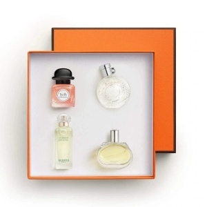 Set Hermes Mini Fragrance, Twilly d’Hermes EDP, Eau des Merveilles EDT, Un Jardin sur le Nil EDT, Barenia EDP, 4x7.5ml