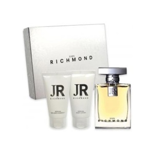 Set John Richmond: Apa de Parfum pentru Femei 100 ml + Lotiune de Corp Hidratanta 50 ml + Gel de Dus Black Metal 50 ml