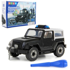 Set Jucarie STEM DIY Masina Politie SWAT de Asamblat – 46 Piese