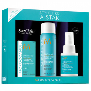 Set Moroccanoil Volume Style Like A Star pentru par fin si mediu