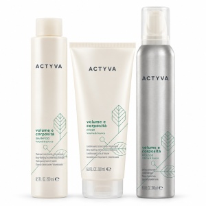 Set pentru volum Kemon Actyva Volume e Corposità, Sampon 250 ml + Balsam 200 ml + Spray 125 ml