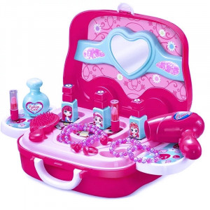 Set trusa de machiaj Fashion Girls de Jucarie cu accesorii, roz