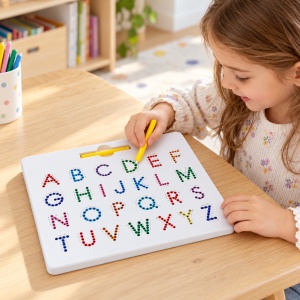 Tablita magnetica educativa First Classroom 2 in 1, litere, cifre, simboluri, marker si burete, multicolor, 3+ ani (Copy 1) - Img 4