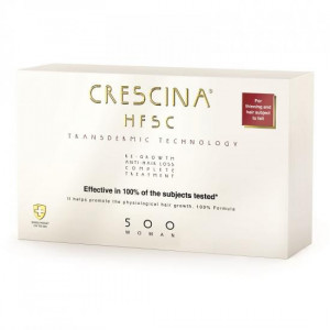 Tratament impotriva caderii parului 500 Crescina HFSC Transdermic, femei, 10+10 fiole