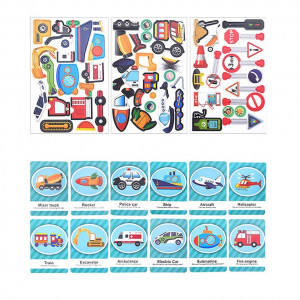 Carte Magnetica Puzzle - Mijloace de transport, carduri