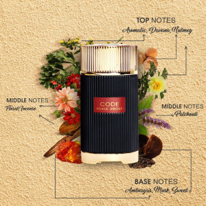 Code Rouge Amour La Fede Khadlaj, Apa de Parfum, Unisex, 100 ml - Img 2