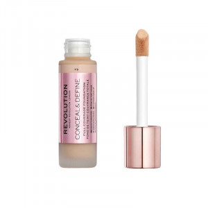 Makeup Revolution, Conceal & Define, Oil Free, Cream Foundation, F 9, 23 ml