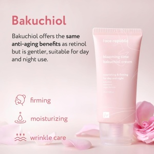 Crema de fata pentru Fermitate si Reducerea Ridurilor Face Republic, Blooming Time Bakuchiol Cream, 50 ml