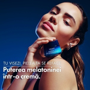 Crema de noapte cu melatonina Mineral 89 Vichy, 50 ml