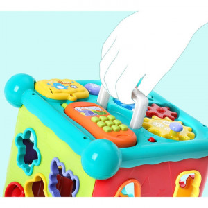 Cub Educativ cu 8 Activitati - Telefon si Telecomanda incluse, 20x20 cm
