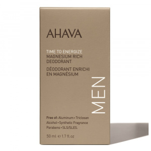 Deodorant cu magneziu pentru barbati Ahava Time to Energize Men, 50 ml