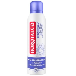 Deodorant Spray antiperspirant Fresh Non-Stop Fresh Talc Scent Borotalco, 150 ml