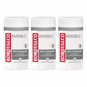 Deodorant stick Invisible, Borotalco, 3 x 40 ml