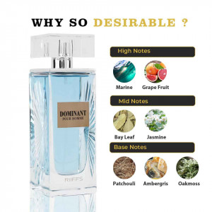 Dominant Pour Homme, Riiffs, Apa de Parfum, Barbati, 100ml - Img 3