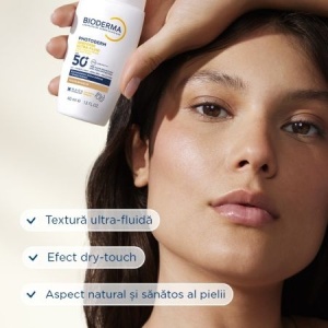 Fluid colorat de fata Ultra SPF50+ Bioderma Photoderm Xdefense, Fototip 3, 40 ml