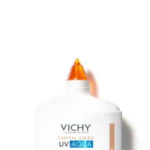 Fluid hidratant colorat cu protectie solara SPF 50 Nuanta Light Capital Soleil UV Aqua, 50 ml, Vichy