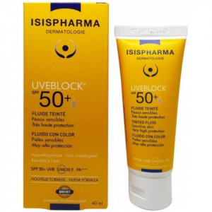 Fluid nuantator Isispharma UVEBLOCK SPF 50+ Tinted Fluid, 40 ml - Img 3