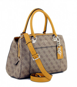 Geanta GUESS Kathryn Girlfriend Satchel Brown - Img 2