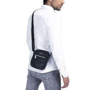 Geanta mica crossbody pentru barbati Guess, Model Scala, Negru - Img 3