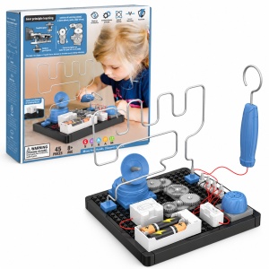 Joc educativ Electric Maze Experiment, labirint electric si angrenaje, 45 piese, 8 ani+ - Img 2