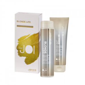 Kit pentru ingrijirea parului blond Joico Blonde Life™ Brightening Sampon 300 ml + Balsam 250 ml