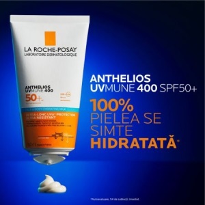 Lapte hidratant pentru fata si corp cu SPF 50+ Anthelios UVMUNE 400, 150 ml, La Roche-Posay