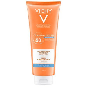 Lapte hidratant de protectie solara pentru fata si corp SPF 30 Capital Soleil, 200 ml, Vichy