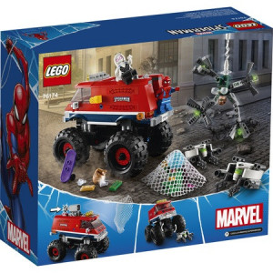 LEGO Super Heroes - Camionul gigant al Omului paianjen contra Mysterio 76174, 439 piese