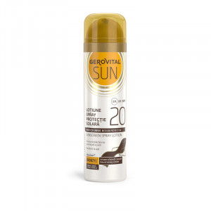 Lotiune spray pentru protectie solara Gerovital Sun, SPF 20, 150 ml