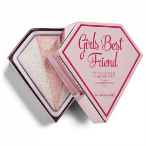 Makeup Revolution, I Heart Revolution, Vegan, Highlighter & Blush Palette 2-In-1, Girls Best Friend, 10 g 