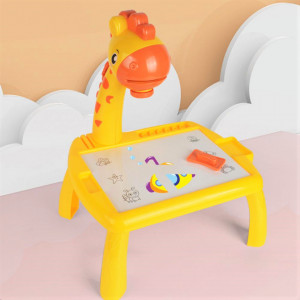 Masuta pentru desen cu proiector si accesorii girafa