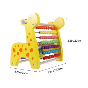 Numaratoare, Xilofon si Cuburi de Invatare, din Lemn, Multicolor - Jucarie Educativa Giraffa