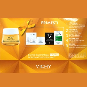 Pachet crema antirid de zi cu efect de redensificare si reumplere Neovadiol, 50 ml, Vichy