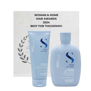 Pachet densificator pentru par subtire Alfaparf Semi di Lino Density Thickening, sampon 250 ml + balsam 200 ml