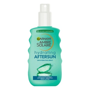 Pachet Garnier Ambre Solaire – Spray fata SPF 50 75 ml + Lapte protectie solara SPF 50 200 ml + Spray aftersun 200 ml.