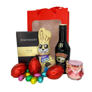 Pachet HappyEaster, Cafea Davidoff Fine Aroma, Jack Danie’s, lumanare parfumata cu mireasma de vanilie