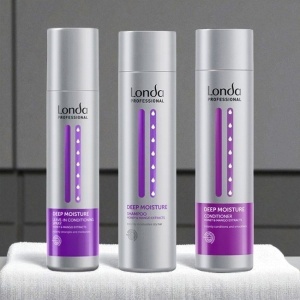 Pachet Londa Professional Deep Moisture – Sampon 250 ml + Balsam 250 ml + Spray leave-in 250 ml pentru hidratare intensa si par uscat