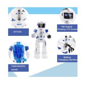 Robot inteligent pentru copii, Alien Water Driven Cu telecomanda, Expresii faciale, Sunete si lumini, Ariculatii mobile