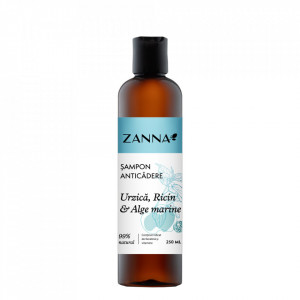 Sampon Anticadere cu Urzica, Ricin si Alge marine, 250ml, Zanna