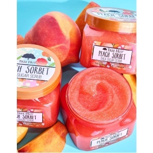 Scrub pentru corp Shea Sugar, Peach Sorbet Tree Hut, 510 g