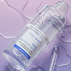Ser cu acid glicolic 15% Eveline Cosmetics Peel Shot, 30 ml - Img 2