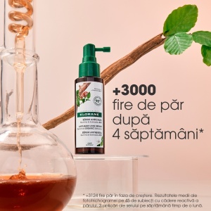 Ser pentru par cu chinina si floare de colt BIO, Klorane, 100 ml - Img 3