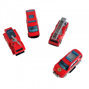 Set 4 masinute de pompieri- Mini Fire Trucks - Img 2