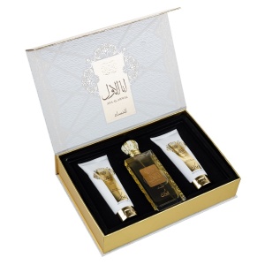 Set cadou Ana Al Awwal Women, Nusuk, Femei, Apa de Parfum 100ml + Gel De Dus 100ml + Lotiune de corp 100ml