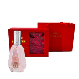 Set cadou Darlune Apa De Parfum Ard al Zaafaran Rose Paris 50 ml si Cutie cu trandafiri