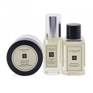 Set cadou Jo Malone English Oak & Hazelnut Cologne 9ml + Gel de maini si corp Grapefruit 15ml + Crema de corp Wood Sage & Sea Salt 15ml
