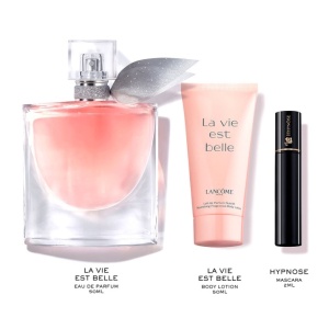 Set Cadou Lancome La Vie Est Belle, Femei, Apa de parfum, 50 ml + Lotiune de corp 50 ml + Hypnose Mascara 2 ml
