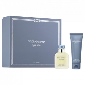 Set Dolce & Gabbana, Light Blue Pour Homme, Barbati: Apa de Toaleta, 75 ml + After Shave Balsam, 75 ml