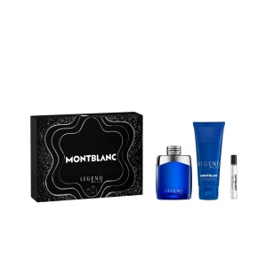 Set cadou Mont Blanc Legend Blue, Barbati Apa de Parfum, 100 ml + Gel de dus 100 ml + Apa de Parfum, 7,5 ml