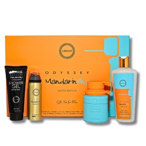 Set cadou Odyssey Mandarin Sky Apa de Parfum 100ml + Gel de dus, 100ml + Sampon, 250ml + Deo Spray 50ml